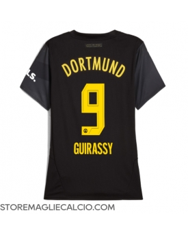 Borussia Dortmund Serhou Guirassy #9 Maglia Gara Trasferta Repliche 2024-25 Donna Maniche Corte